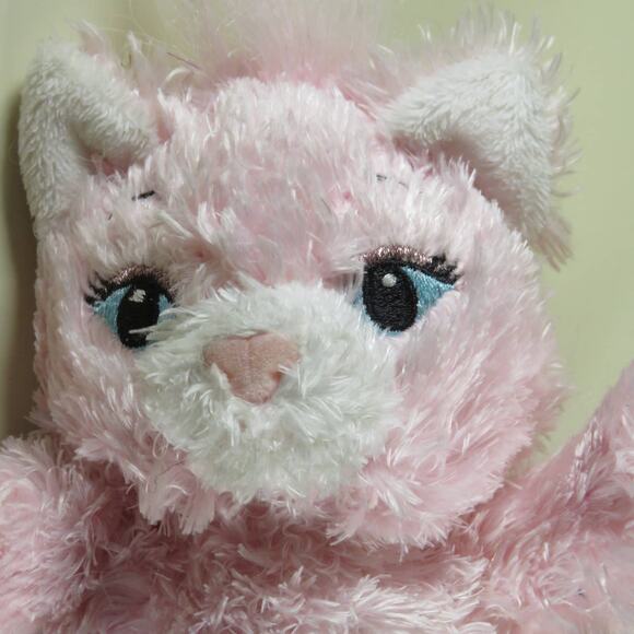 Build-A-Bear Pink Cat Plush Toy with Heart Charm - 8" Stuffed Animal - Picture 14 of 16